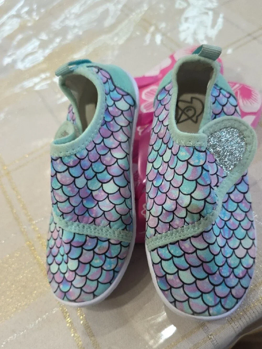 Kids Mermaid-Scale Water Shoes - Teal/Purple/Pink